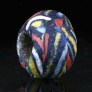 Ancient Roman glass beads, twisted striped mosaic cane
